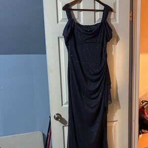 Elegant Charcoal Evening Gown